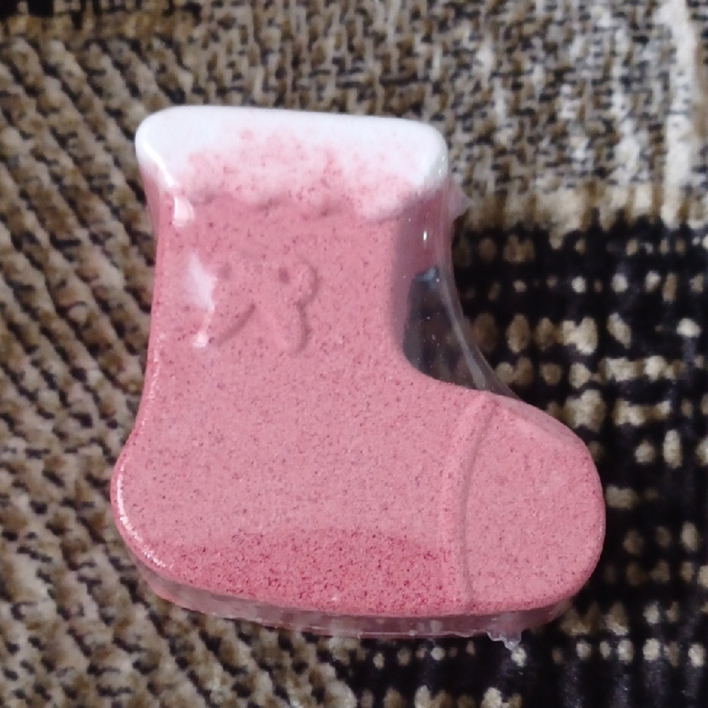$4 Add-on New Pink Christmas Stocking-Shaped Bath Bomb